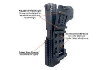 Image of Black Scorpion Outdoor Gear Pro IDPA Competition Holster, Right Hand, GLOCK 17/ 19/ 19X/ 22/ 45, 4.02 - 4.49in Barrel, 1.5 - 1.75in Belts, Kydex, Carbon Fiber, HC03-IDPA-GL17CFRH