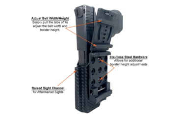 Image of Black Scorpion Outdoor Gear Pro IDPA Competition Holster, Right Hand, Walther PPQ Mod 2/ PPQ Q5 Match, 5in Barrel, 1.5 - 1.75in Belts, Kydex, Carbon Fiber, HC03-IDPA-WALTHERQ5CFRH