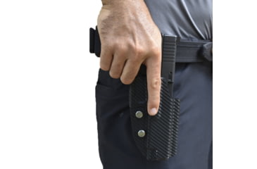 Image of Black Scorpion Outdoor Gear Pro USPSA Competition Holster, Right Hand, Smith &amp; Wesson M&amp;P/ M&amp;P 2.0, 4.25in Barrel, 1.5 - 1.75in Belts, Kydex, Carbon Fiber, HC04-USPSA-MP9CFRH