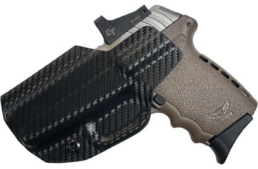 Image of Black Scorpion Outdoor Gear SCCY CPX-1 / CPX-2 Belt Wing Tuckable Holster, Right, Carbon Fiber, HC23-CPX-CFRH