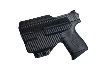 Image of Black Scorpion Outdoor Gear Smith &amp; Wesson M&amp;P Shield Plus w/ TLR-6 Belt Wing Tuckable Holster, Right, Carbon Fiber, HC23-SHIETLR6-CFRH