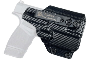 Image of Black Scorpion Outdoor Gear Springfield Hellcat w/ TLR-6 IWB Belt Wing Tuckable Holster, Right, Carbon Fiber, HC23-HELLCATLR6-CF
