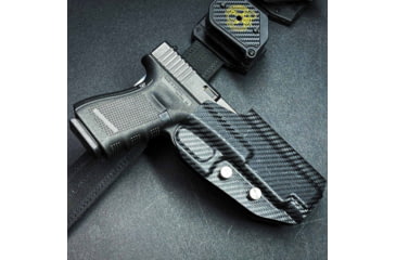Image of Black Scorpion Outdoor Gear Staccato C2 Pro Heavy Duty Competition Holster, Left, Black/Black, HCD1-USPSABS-STAC2BKLH