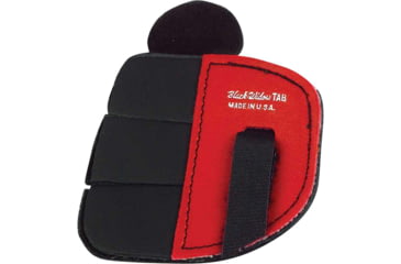 Image of Black Widow Super Leather Shooting Tab 3 Fingers Under LH, Black/Brown, Medium, 5331-2