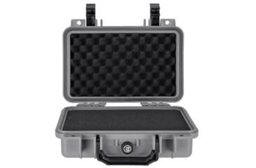 Image of BlackHawk 11.6in Waterproof Hard Single Gun Case with Foam, Gray, Compact, BH00010-GRA