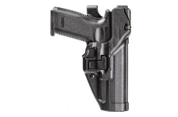 Image of BlackHawk BHP Level 3 Serpa Light Bearing Duty Holster Plain Black Right Hand For S&amp;W M&amp;P 9mm/.40