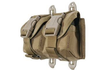 Image of BlackHawk S.T.R.I.K.E. Double Frag Grenade Pouch, Coyote Tan, Speed Clip 38CL13CT-GSA