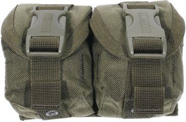 Image of BlackHawk S.T.R.I.K.E. Double Frag Grenade Pouch, Olive Drab, Speed Clip 38CL13OD-GSA
