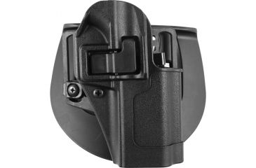 Image of Blackhawk Serpa CQC Concealment Holster with Matte Finish w/Belt Loop and Paddle, Black, Right Hand, Ruger SR9, 410541BK-R