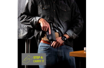 Image of BlackHawk Tecgrip Formlok IWB Moldable Holster, Black Nylon, Sig P320/M17, Glock 17/22, Glock 21, S&amp;W M&amp;P 9/40, Colt Govt 5in 1911, Sig P226, Beretta M9, Size 3, Ambidextrous, 40LP03BK