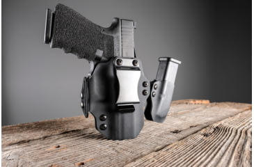 Image of BlackPoint Tactical Dual Point IWB Holster, Fits Sig P365 AXG Legion, Black Kydex &amp; Leather, 1.75 Metal Strut Loop 171991