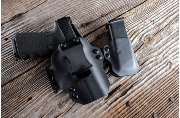 Image of BlackPoint Tactical Dual Point IWB Holster, Fits Sig P365 AXG Legion, Black Kydex &amp; Leather, 1.75 Metal Strut Loop 171991
