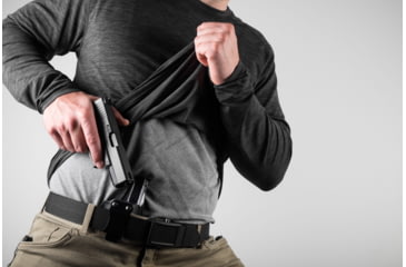 Image of BlackPoint Tactical Dual Point IWB Holster, Fits Sig P365 AXG Legion, Black Kydex &amp; Leather, 1.75 Metal Strut Loop 171991