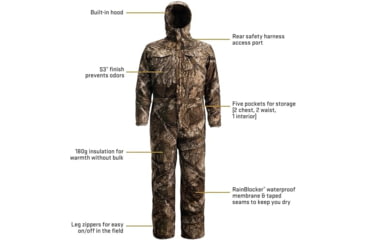 Image of Blocker Outdoors Drencher Insulated Coverall - Mens, Real Tree APX, 3X-Large, 1408996