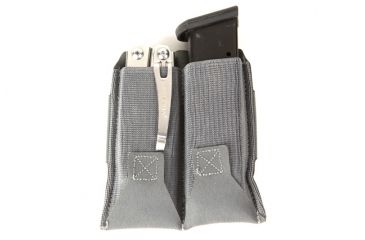 Image of Blue Force Gear Belt Mounted Ten-Speed Double Pistol Magazine Pouch With Adjustable Belt Loop In, Black BT-TSP-PISTOL-2-BK