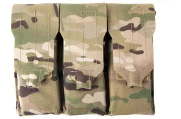 Image of Blue Force Gear Triple M4 Magazine Pouch, Classic style with flap, one mag per pocket, MultiCam, HW-M-1M4-3-MC