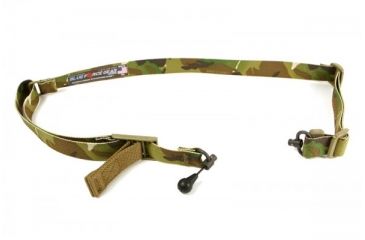 Image of Blue Force Gear Vickers 2-To-1 Sling, Red Swivel Version, Nylon Adjuster And Hardware, Multicam VCAS-2TO1-RED-125-AA-MC