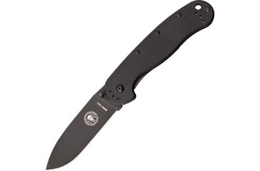 Image of Blue Ridge Knives Avispa Black Handle Black Knife, Black/Black BRK1301B