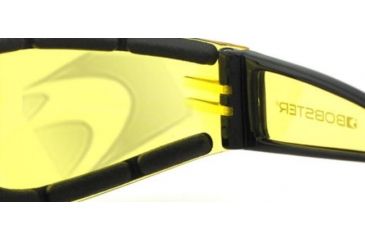Image of Bobster Shield II Sunglasses, Black Frame, Yellow Lens, ESH204
