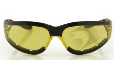 Image of Bobster Shield II Sunglasses, Black Frame, Yellow Lens, ESH204