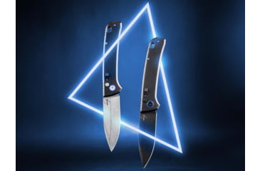 Image of Boker 01Bo920 Frnd 3.35 Drop Point Plain Stonewashed D2 Steel Blade 4.52 Black Grivory Handle