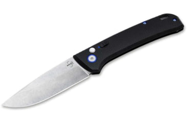 Image of Boker 01Bo920 Frnd 3.35 Drop Point Plain Stonewashed D2 Steel Blade 4.52 Black Grivory Handle