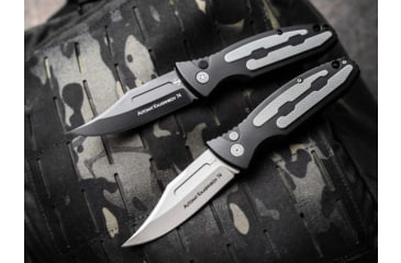 Image of Boker 01Kals136 Kalashnikov 3.35 Clip Point Plain Black D2 Steel Blade Black/Gray Aluminum Handle
