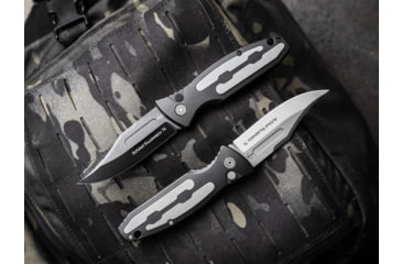 Image of Boker 01Kals136 Kalashnikov 3.35 Clip Point Plain Black D2 Steel Blade Black/Gray Aluminum Handle