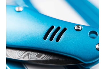 Image of Boker 111101Dam 3.15 Drop Point Damascus Blade Blue Aluminum Handle