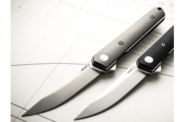 Image of Boker Kwaiken Mini Flipper Titan Folding Knife, 3in, Titanium, D2, Uncoated, 01BO267