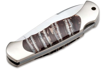 Image of Boker Solingen Junior Scout Mammuth Folding Knife, 2.72in, N690, Mammoth Tooth, Nickel Silver Brown Handle, 111990
