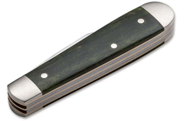 Image of Boker Solingen Swell-End Jack Folding Knife, 2.64in, N690, Curly Birch Wood, Nickel Silver Green Handle, 112916