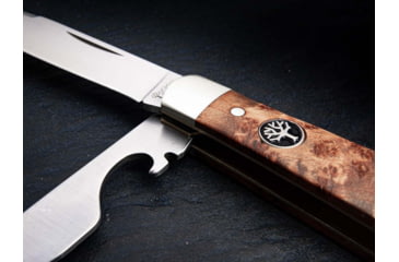 Image of Boker Solingen Swell-End Jack Folding Knife, 2.64in, N690, Nickel Silver, Thuja Wood Brown Handle, 110916