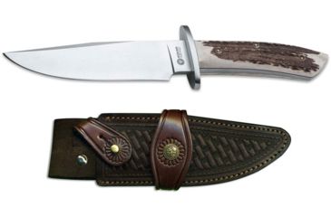 Image of Boker USA Arbolito Esculta Hirschhorn Fixed Blade Knife,5.70in N695 Steel,Hirschhorn Handle 02BA593H