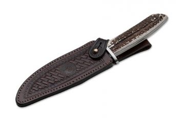 Image of Boker USA Arbolito Esculta Hirschhorn Fixed Blade Knife,5.70in N695 Steel,Hirschhorn Handle 02BA593H