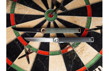 Image of Boker USA Boker Plus Kaizen Green Canvas Micarta Pocket Knife, 3.11 in, D2, Folding Blade, Micarta Handle, 01BO391