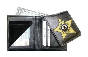 Image of Boston Leather Badge Wallet With Flipout Badg - 575-S-5010