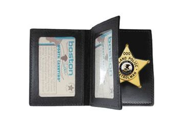 Image of Boston Leather Book Style Badge Casewith Double - 122-5021