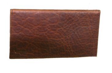Image of Boston Leather Checkbook Cover, Dark Pecan - 1051-1