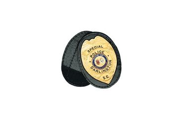 Image of Boston Leather Oval Recess. Badge Holderclip. - 700-4134