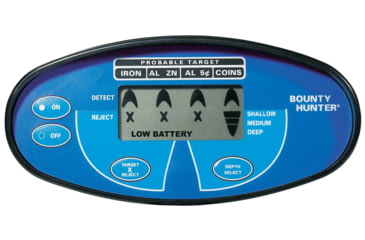 Image of Bounty Hunter Quick Silver Metal Detector with Pin Pointer, Black &amp; Blue QSIGWP