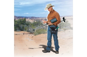 Image of Bounty Hunter Quick Silver Metal Detector with Pin Pointer, Black &amp; Blue QSIGWP