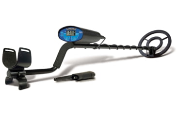 Image of Bounty Hunter Quick Silver Metal Detector with Pin Pointer, Black &amp; Blue QSIGWP