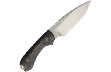 Image of Bradford Knives Guardian 3 CF, Brown Leather Fixed Blade Knife, 6.75in Overall, 3.5in Stonewash Aeb-L SS Blade, Carbon Fiber Handle, Brown Leather Belt Sheath, 3FE-114-AEBL