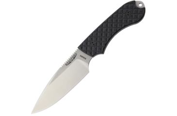 Image of Bradford Knives Guardian4 Black Fixed Blade Knife, 9in, 4.125in, Drop Point, Satin and Stonewash, Black, G10 Handle BRADG4BK