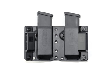 Image of Bravo Concealment Magazine Pouch, Double, 1.5" Belt Loops, Size Large, Fits Glock 19/17, Sig P320, HK VP9, CZP10 Magazines, Ambidextrous, Polymer, Black BC60-2003L