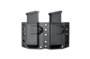 Image of Bravo Concealment Magazine Pouch, Double, 1.5" Belt Loops, Size Large, Fits Glock 19/17, Sig P320, HK VP9, CZP10 Magazines, Ambidextrous, Polymer, Black BC60-2003L