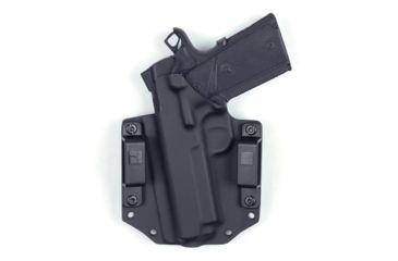 Image of Bravo Concealment OWB BCA 2.0 Holster, 1911 Dan Wesson 4.25in, Non-rail .45acp, Right Hand, 1.50in Belt Loops, Black, Small, 850007014032