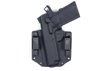 Image of Bravo Concealment OWB BCA 2.0 Holster, 1911 Dan Wesson, 4.25in rail .45acp, Right Hand, 1.50in Belt Loops, Black, Small, 850007014049