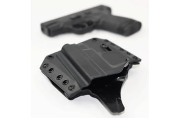 Image of Bravo Concealment OWB BCA Holster W/ 1.5 in Belt Loops, S&amp;W M&amp;P Shield 9/40, Right Hand, Polymer, Black, BC10-1012